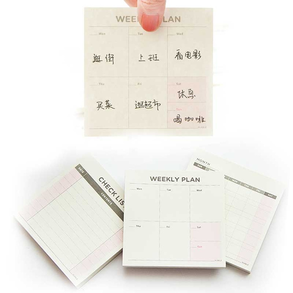 weekly monthly desk diary planner stickers planning pads to do list checklist Sj 
