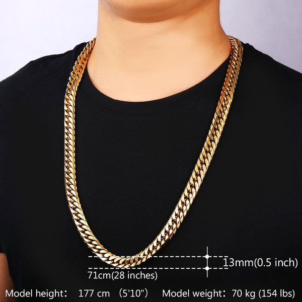Hip Hop Gold Color Big Acrylic Chunky Chain Necklace For Men Punk Oversized  Large Plastic Link Chain Men's Jewelry - AliExpress