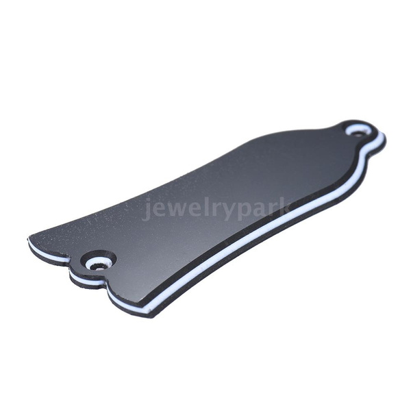 Black 2 Holes Bell-shaped PVC Truss Rod Cover Plate Scroll Plate for Gibson  LP SG Flying V ES Guitar  Wish