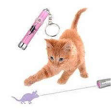 Creative and Funny Pet Cat Toys LED Laser Pointer light Pen With Bright Animation Mouse Random Color