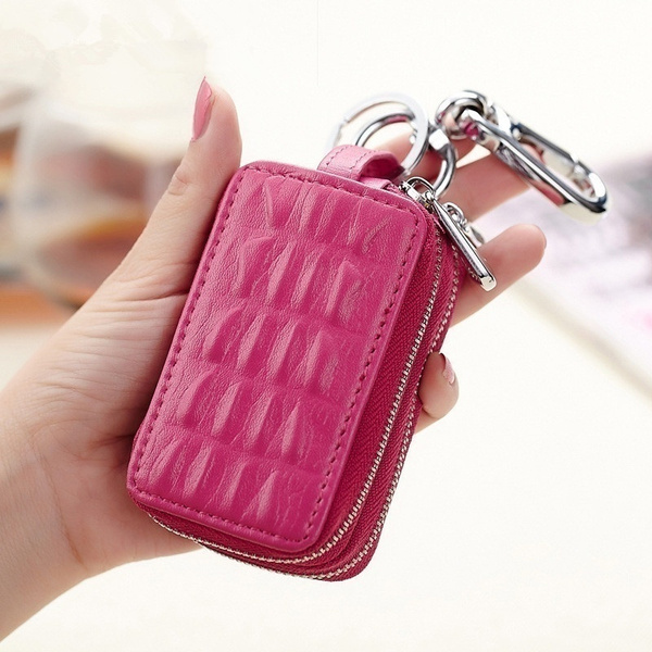 Chanel Key Holder Case Key Pouch Camellia Key Ring Coin Purse Pink Lambskin  Auth | eBay
