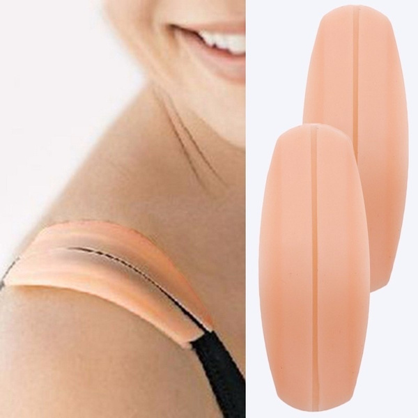 1Pair=2Pcs New Soft Silicone Bra Strap Cushions Holder Non-slip Non Sliding  Shoulder Pads Relief Pain For Women Bra Accessories