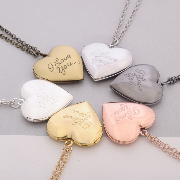 Sweetheart Love Necklace - Custom Heart Gold Necklace