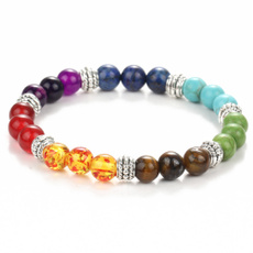 7 Chakra Healing Balance Beads Bracelet Yoga Life Energy Natural Stone Bracelet Lovers Casual Jewelry
