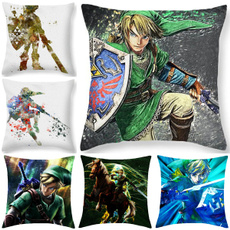 Link Legend of Zelda Art Print Game Throw Pillow Case Cushion Cover Home Decor 18"