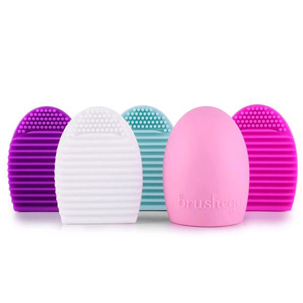 Silicone Brush Cleaning Egg : White
