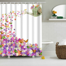 butterfly, Shower, Polyester, showercurtain180180cm