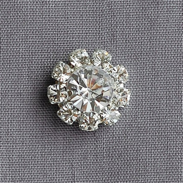 10pcs/lot 12MM Flatback Rhinestone Buttons Round Diamante Crystal