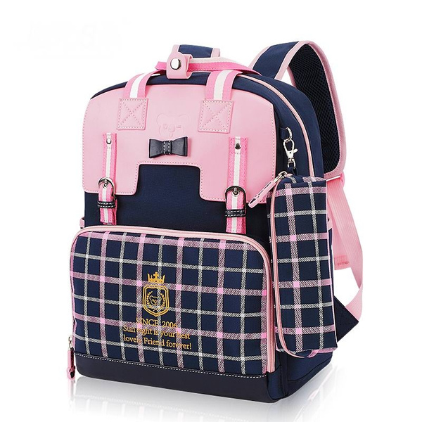 New Cute Love Girls' school backpack mochilas for Elementary