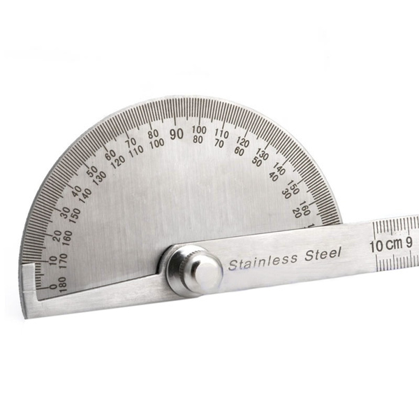 Stainless Steel 180 Degree Protractor Angle Gauges Arm 3147