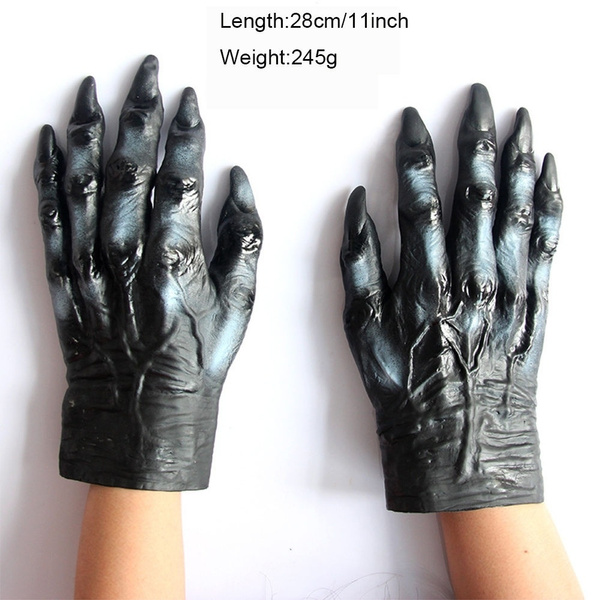 Black Silicone Monster Gloves