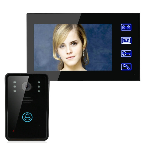 7" LCD Video Door Phone Intercom Doorbell Wired IR Camera Monitor CMOS DC 15V 