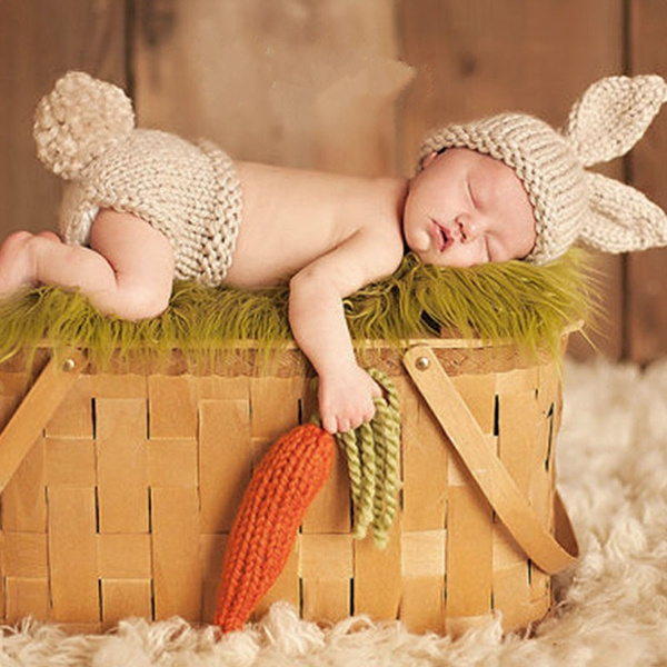 Crochet Newborn Baby Photography Props Knit Boys Girls Costume Infant Outfit New