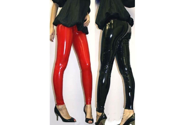 Free Shipping Womens Large Size Sexy Black Wet Look Leather Pvc Pants  Leggings M-2xl - Leggings - AliExpress