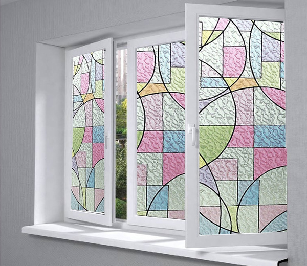 Home Vinyl Static Cling Decorative Window Film Geometric 50cm x 90cm | Wish