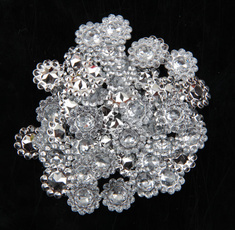 300pcs/lot 11mm Hotfix Bling Acrylic Pointback Rhinestone Buttons Artificial Plastic Decorative Crystal Strass Beads