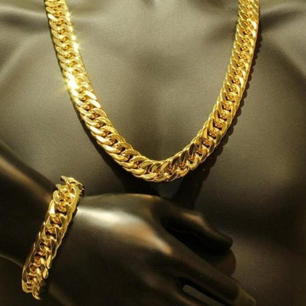 Thick 18k gold on sale chain