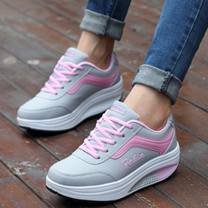 Autumn and Winter Womens Shoes Casual Sport Leather Waterproof Platform Shoes