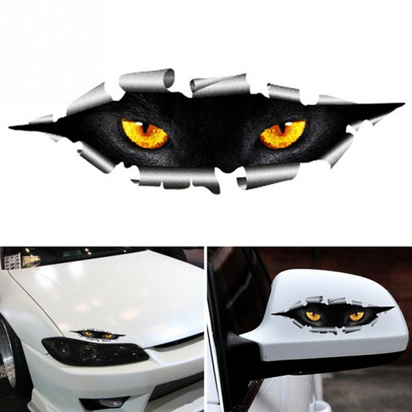 Stickers Decoration Cat Eye Waterproof Styling Monster Cars Funny Eyes Auto Accessories Peeking Car Sticker Cat Eye Sticker Wish