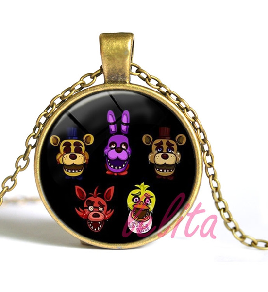 Five Nights At Freddy's Necklace FNAF Bonnie Foxy Freddy Fazbear Bear  Figure Necklace Pendant Toys Gifts for Friends