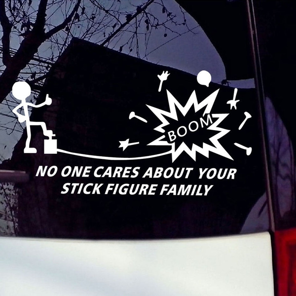 Funny stick store figure family