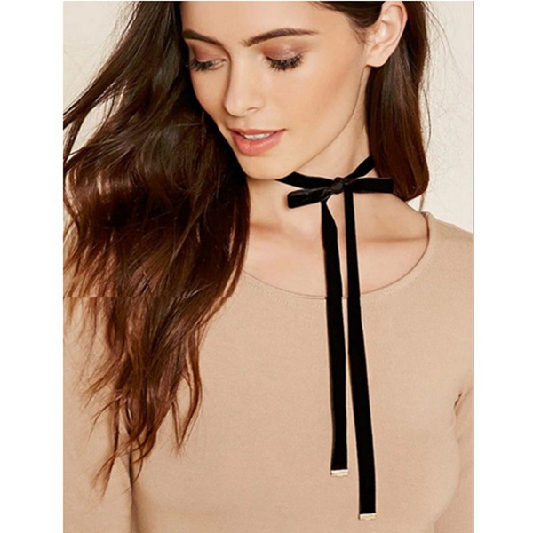 Bow on sale choker necklace