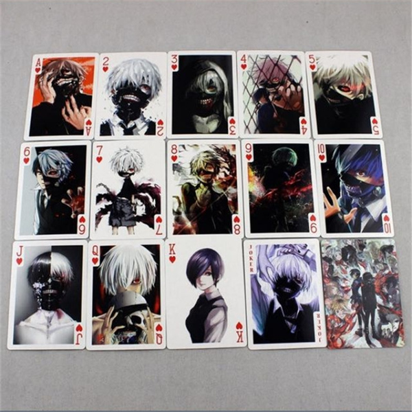 Party game deck card poker anime characters playing cards poker (Size: M,  Color: White) | Wish