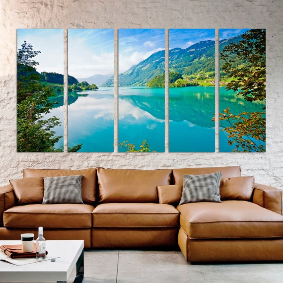 Forest Canvas Wall Art Living Room Wall Decor Large Nature