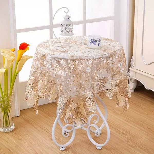 New Round Tablecloths Tea Table Cloth Coffee Mat Mats Lace Cover Wish New Round Tablecloths Tea Table Cloth, Round End Table Covers