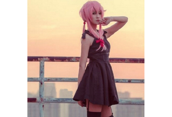 The wig rose to Yuno in Mirai Nikki