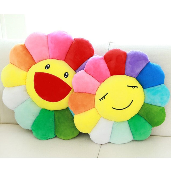 Sunflower Smile Plush Toy Pillow: Soft Throw Cushion for Sofa and Bed, –  DormVibes