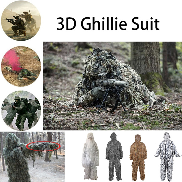 Desert Tactical Camouflage Ghillie Suit Sniper Clothes Jacket