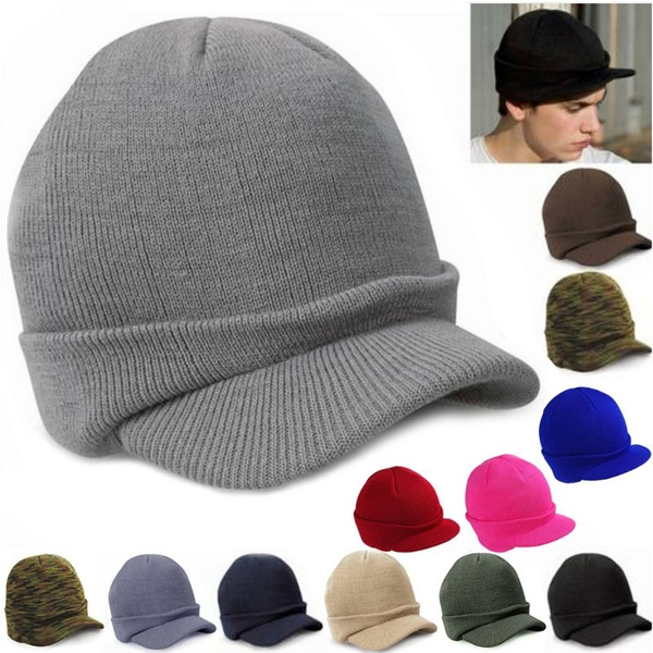 brim beanie men's