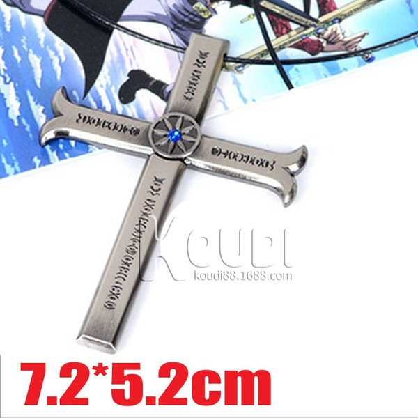 Dracule Mihawk Necklace  Cross Pendant From One Piece