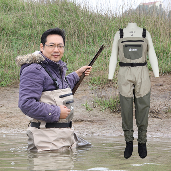 Details about   Outdoor Fishing Wader with Stocking Foot Waterproof Fly Fishing Chest Waders 