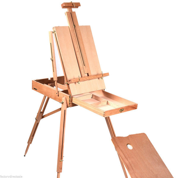 French Easel Wooden Sketch Box Portable Folding Durable Artist