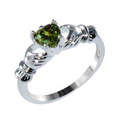 claddaghring, austriancrystalring, Silver Jewelry, 925 sterling silver
