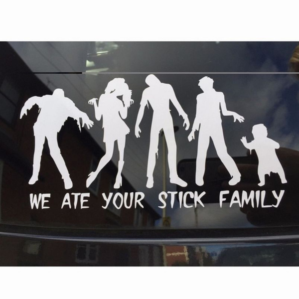 Zombie Family Sticker We Ate Your Stick Family Stickers for Car