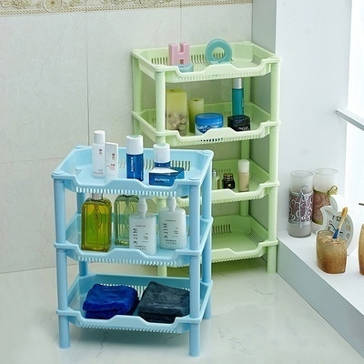 Plastic Corner Bathroom Stand - 3 Shelf