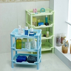 3 Tier Plastic Corner Shelf Organizer Cabinet Bathroom Kitchen Sundries Storage Rack