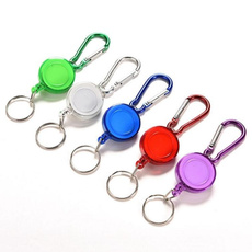 2Pcs/5Pcs/10Pcs Recoil Key Ring Retractable Pull Chain with Belt Clip ID Holder Badge Reel Strap
