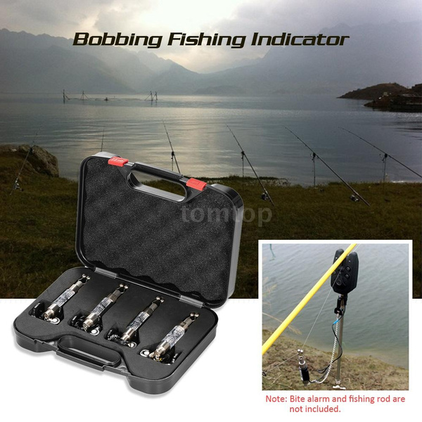 Fish Swinger 4PCS LED Illuminated Bobbing Fishing Indicators Carp