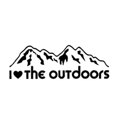 outdoorssticker, huntingsticker, Hiking, Love