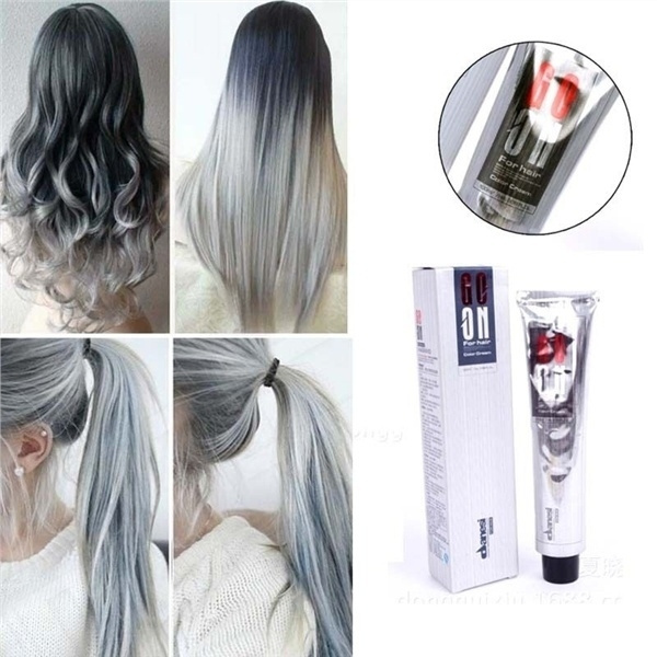 1PC 100ml Permanent Super Hair Dye CREAM GRAY COLOR (Color: Grey) | Wish