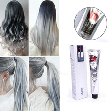 1PC 100ml Permanent Super Hair Dye CREAM GRAY COLOR (Color: Grey) 