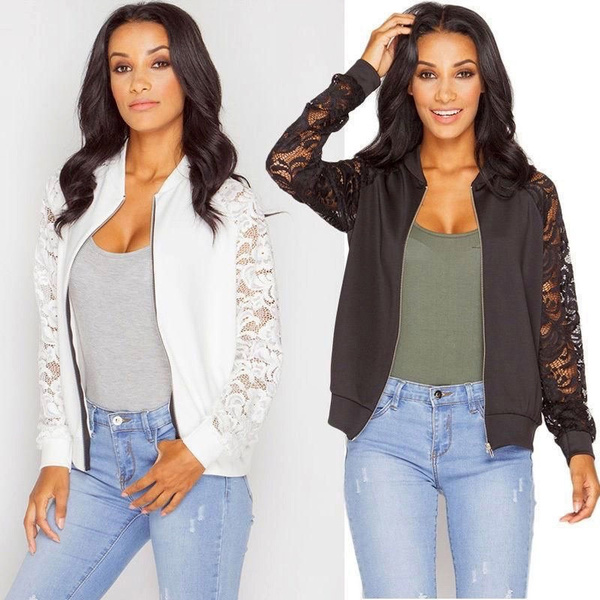 lace baseball jacket