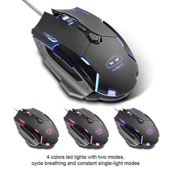 magece g2 gaming mouse 6 buttons 3200 dpi professional led optical usb wired gaming mice for pc mac