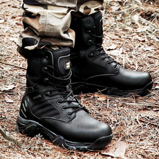 CCK US Size 7-11.5 Leather Combat Military Ankle Boots Mens Fashion Army Shoes R089