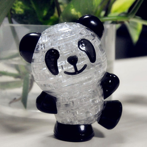 Flash Panda Crystal Blocks Fight Inserted Plastic Christmas Gift ...