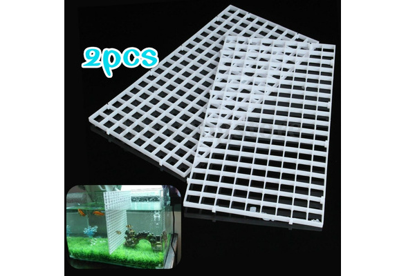 2 PCS Grid Divider Tray Egg Crate Aquarium Fish Tank Filter Bottom Isolate 2 PCS Grid Divider Tray Egg Crate Aquarium Fish Tank Filter Bottom Isolate